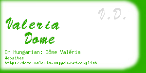 valeria dome business card
